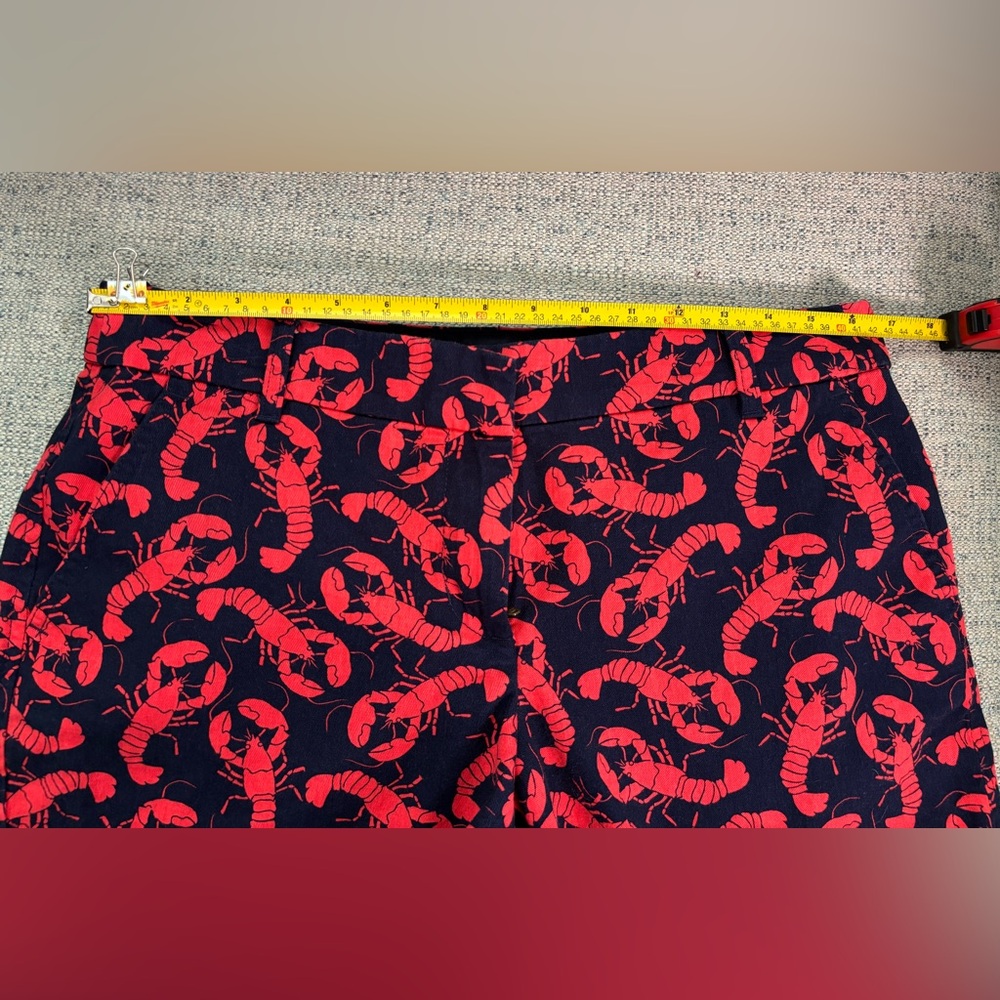 J. Crew Navy/Red Lobster Print Women's Shorts - Picture 10 of 16